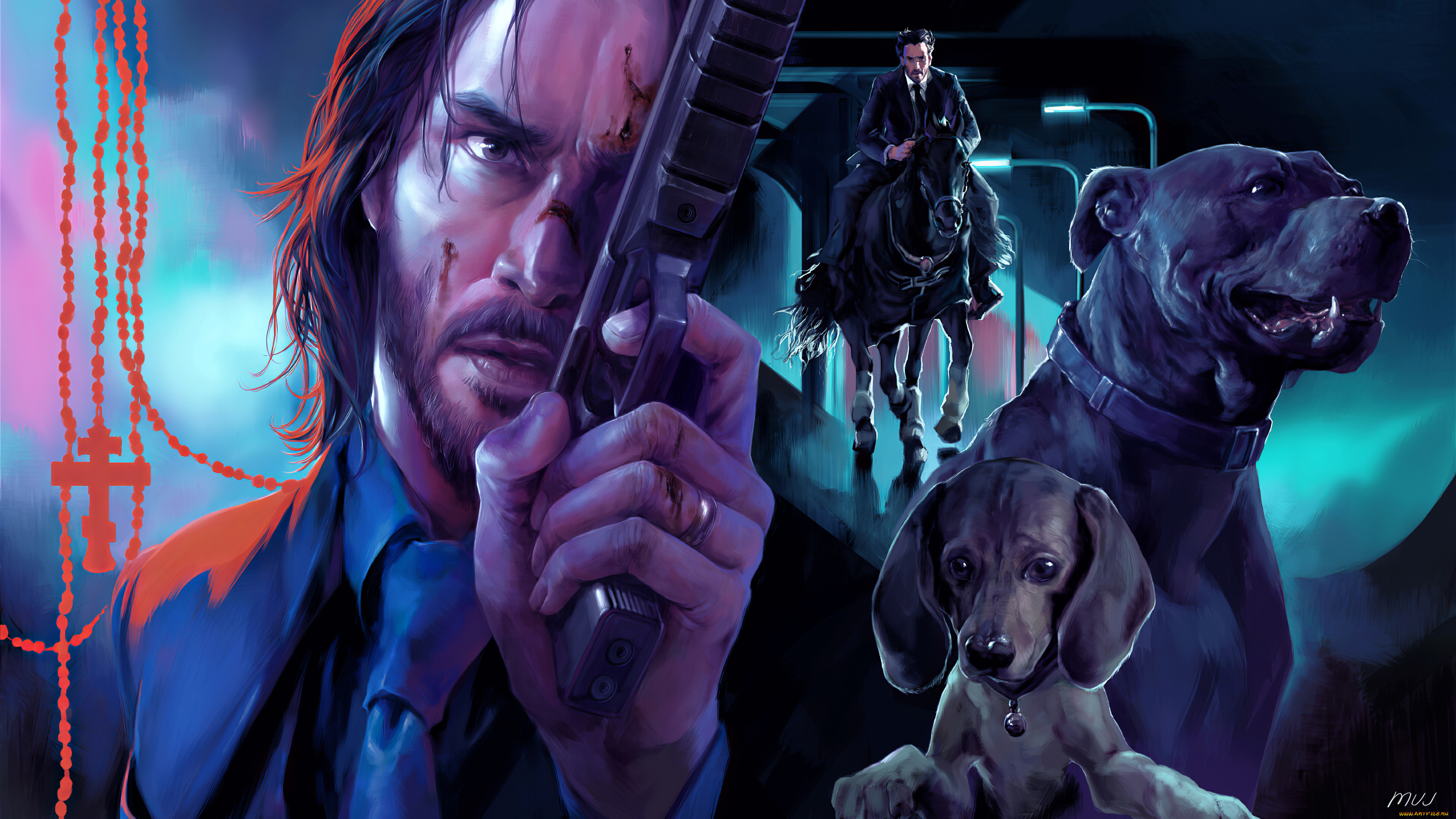 , ,  , john, wick, dogs